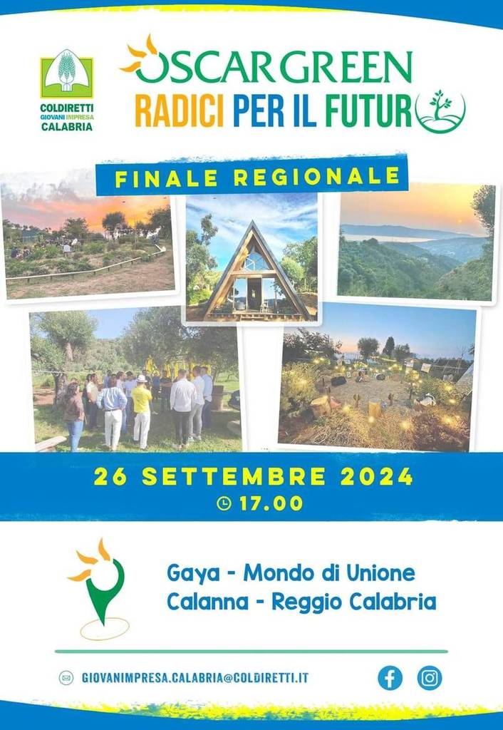 Il 26 settembre la finale regione di Oscar Green di Coldiretti